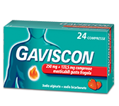 Gaviscon*24 cpr mast 250 mg + 133,5 mg fragola - Gaviscon*24 cpr mast 250 mg + 133,5 mg fragola