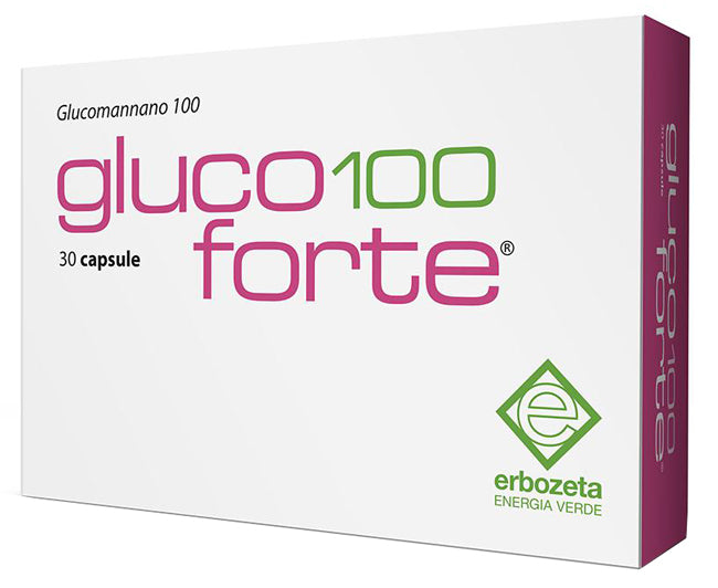 Gluco 100 forte glucomannano 100 30 capsule da 900 mg - Gluco 100 forte glucomannano 100 30 capsule da 900 mg