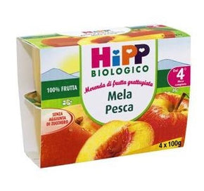Hipp bio frutta grattuggiata mela pesca 4x100 g