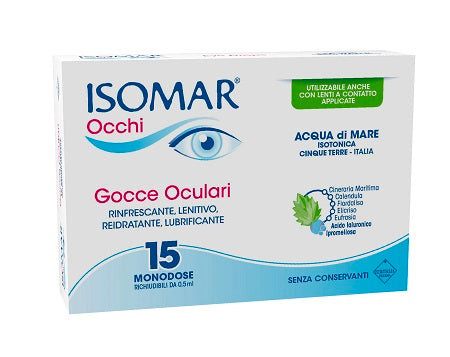 Isomar occhi gocce oculari all'acido ialuronico 0,20% 15 flaconcini - Isomar occhi gocce oculari all'acido ialuronico 0,20% 15 flaconcini