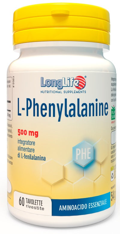 Longlife l-phenylalanine 500 mg 60 tavolette - Longlife l-phenylalanine 500 mg 60 tavolette