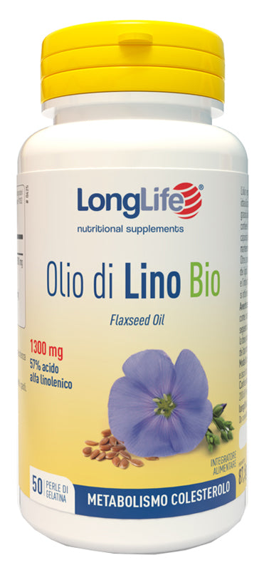 Longlife olio di lino bio 50 perle - Longlife olio di lino bio 50 perle