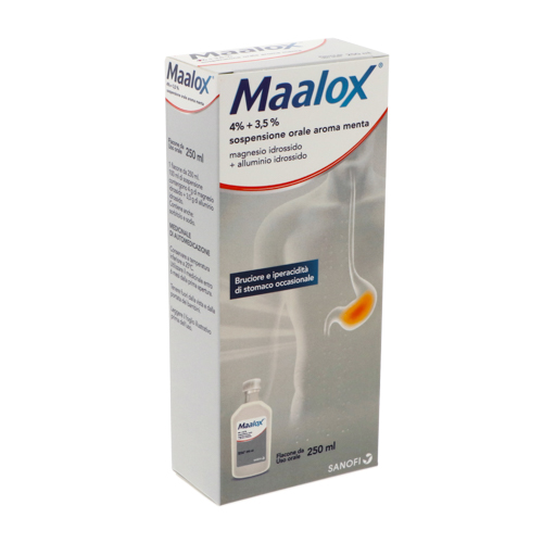 Maalox*orale sosp 250 ml 4% + 3,5% aroma menta - Maalox*orale sosp 250 ml 4% + 3,5% aroma menta