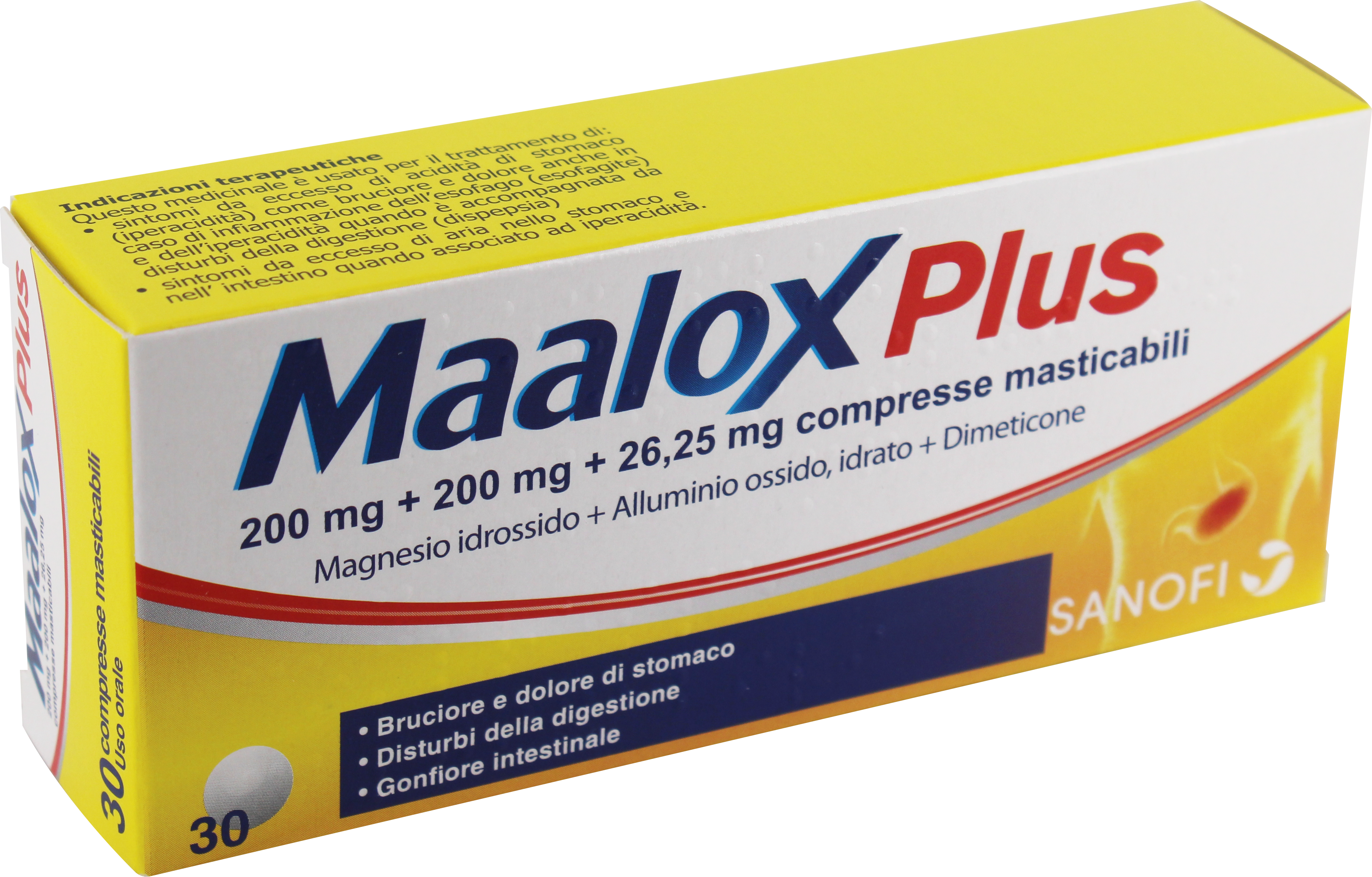 Maalox plus*30 cpr mast 200 mg + 200 mg + 25 mg - Maalox plus*30 cpr mast 200 mg + 200 mg + 25 mg