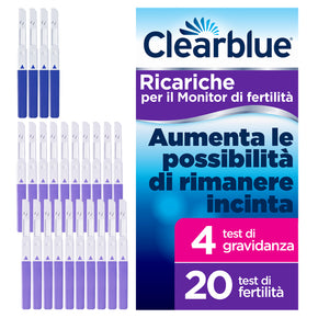 Monitor di fertilita' clearblue advanced in stick 20 pezzi +4 test di gravidanza