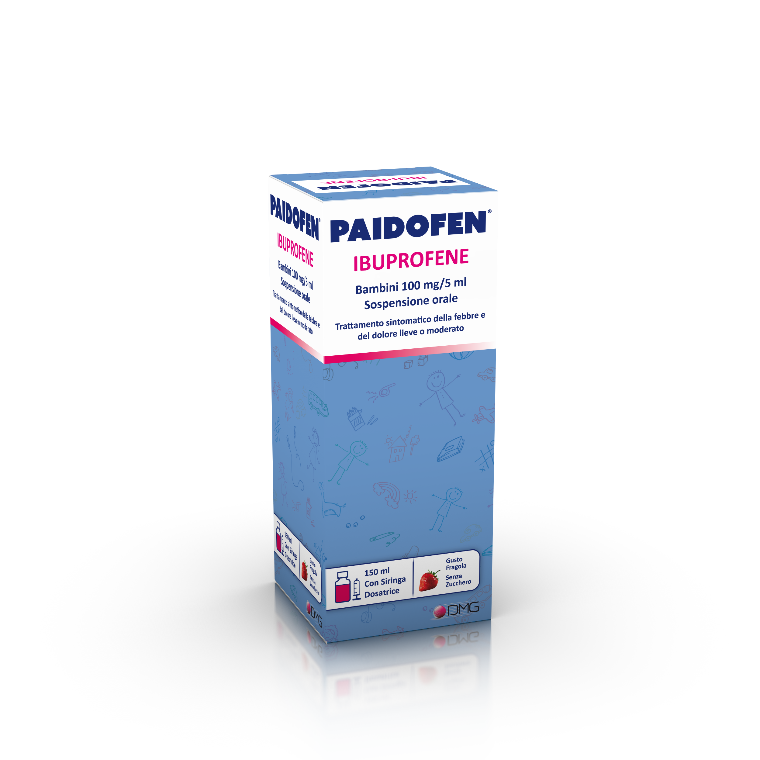 Paidofen*orale sosp 150 ml 100 mg/5 ml gusto fragola senza zucchero - Paidofen*orale sosp 150 ml 100 mg/5 ml gusto fragola senza zucchero