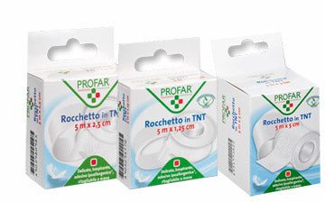 Rocchetto tessuto non tessuto delicato 2,5 cm x 5 m profar - Rocchetto tessuto non tessuto delicato 2,5 cm x 5 m profar