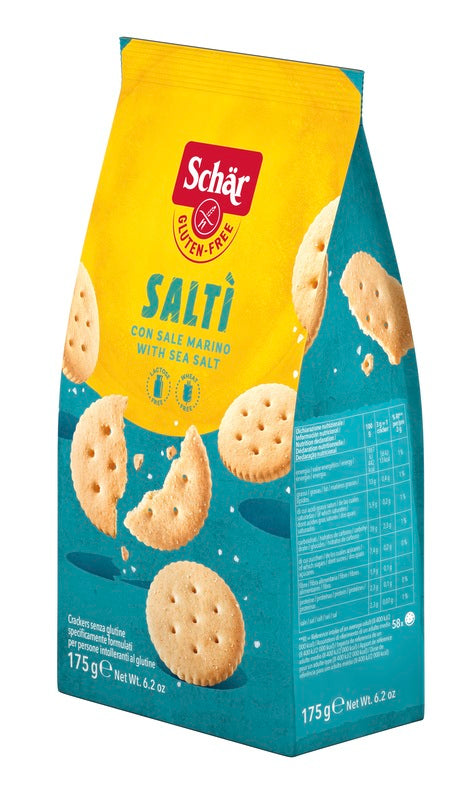 Schar salti' cracker con sale marino senza lattosio 175 g - Schar salti' cracker con sale marino senza lattosio 175 g