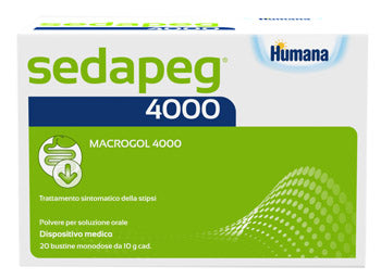 Sedapeg 4000 20 bustine monodose x 10g humana - Sedapeg 4000 20 bustine monodose x 10g humana