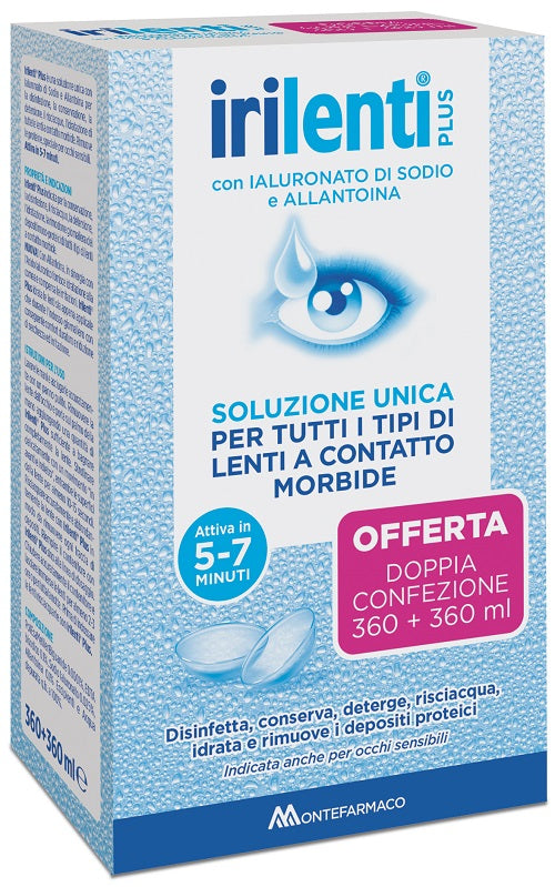 Soluzione unica per lenti a contatto irilenti 2 pezzi da 360ml - Soluzione unica per lenti a contatto irilenti 2 pezzi da 360ml