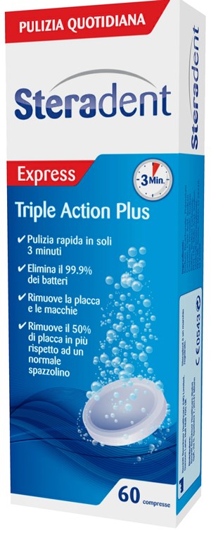 Steradent triple action plus 60 compresse pulenti - Steradent triple action plus 60 compresse pulenti