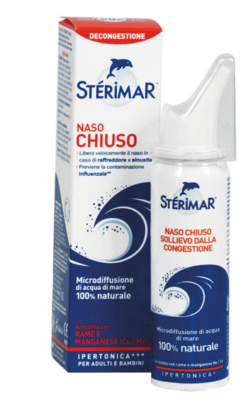 Sterimar ipertonico naso chiuso rame e manganese spray 50 ml - Sterimar ipertonico naso chiuso rame e manganese spray 50 ml