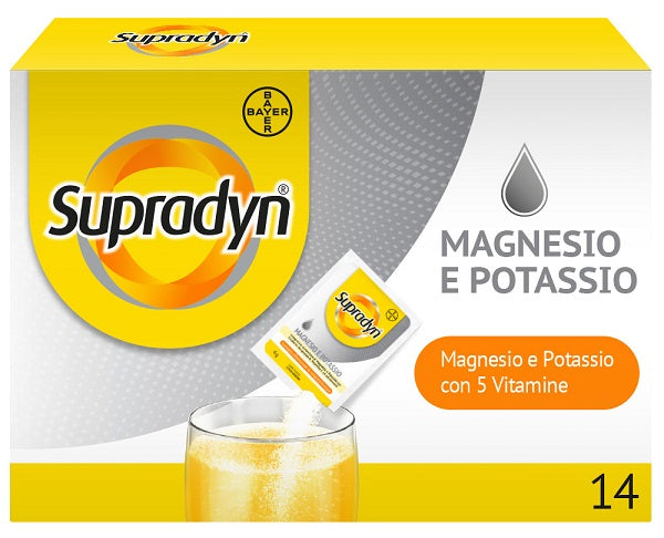 Supradyn magnesio potassio senza zucchero 14 bustine 4 g - Supradyn magnesio potassio senza zucchero 14 bustine 4 g