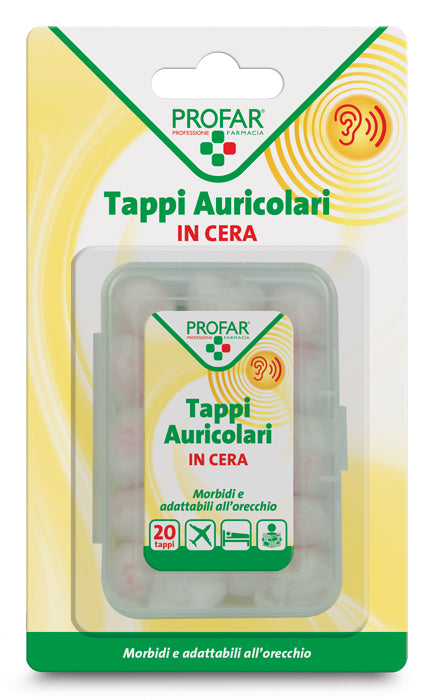 Tappi auricolari in cera 20 pezzi profar - Tappi auricolari in cera 20 pezzi profar