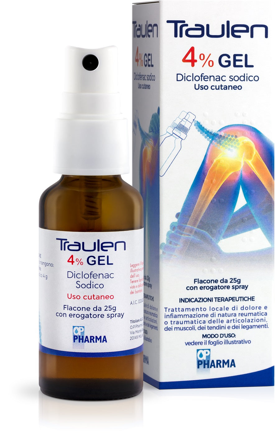 Traulen*gel cutaneo 25 g 4% con erog - Traulen*gel cutaneo 25 g 4% con erog