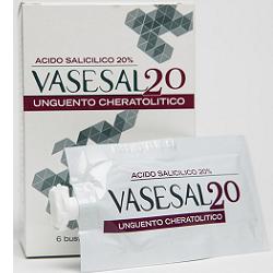 Vasesal 20 6 bustine pluridose da 5 ml unguento cheratolitico - Vasesal 20 6 bustine pluridose da 5 ml unguento cheratolitico