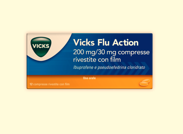 Vicks flu action*12 cpr riv 200 mg + 30 mg - Vicks flu action*12 cpr riv 200 mg + 30 mg