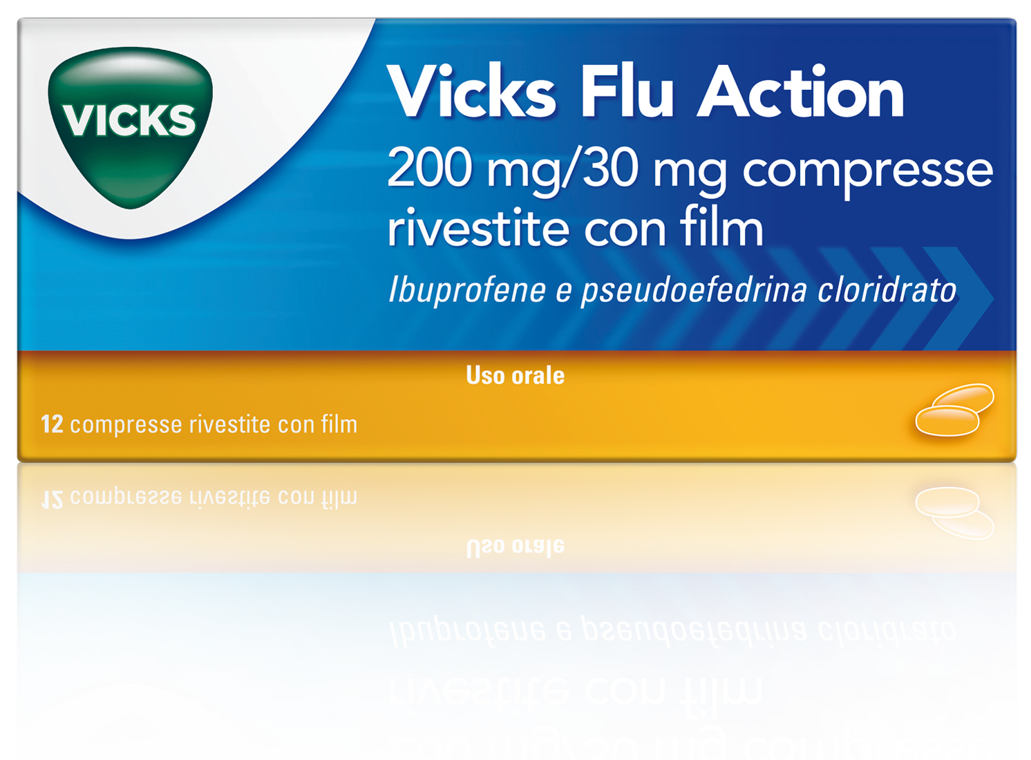 Vicks flu action*12 cpr riv 200 mg + 30 mg - Vicks flu action*12 cpr riv 200 mg + 30 mg