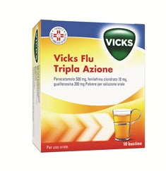 Vicks flu tripla azione*orale polv 10 bust - Vicks flu tripla azione*orale polv 10 bust