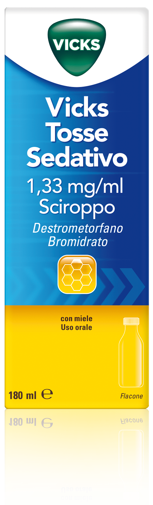 Vicks tosse sedativo*1 flacone 180 ml 1,33 mg/ml sciroppo - Vicks tosse sedativo*1 flacone 180 ml 1,33 mg/ml sciroppo