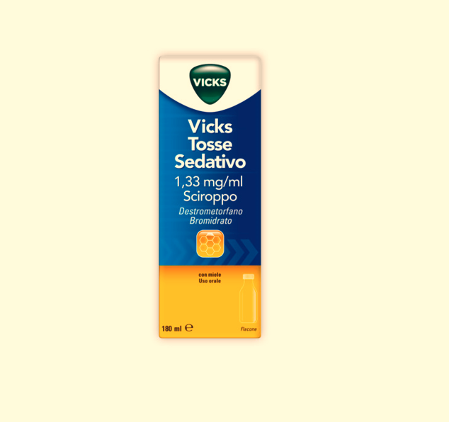 Vicks tosse sedativo*1 flacone 180 ml 1,33 mg/ml sciroppo - Vicks tosse sedativo*1 flacone 180 ml 1,33 mg/ml sciroppo