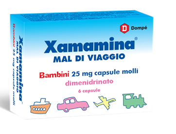 Xamamina mal di viaggio*bb 6 cps molli 25 mg - Xamamina mal di viaggio*bb 6 cps molli 25 mg